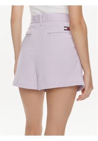 Tommy Jeans Szorty materiałowe Claire DW0DW17775 Fioletowy Regular Fit. Kolor: fioletowy. Materiał: bawełna #5