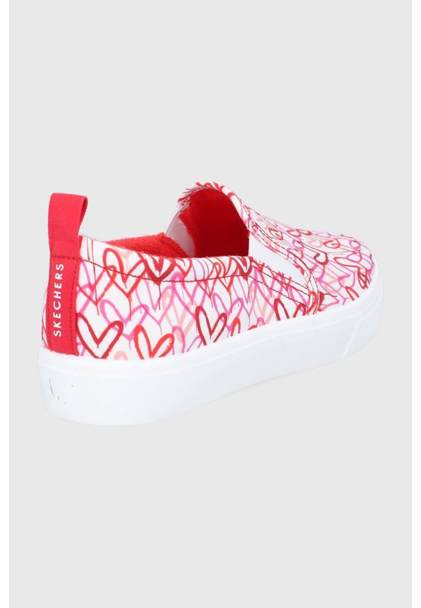 skechers - Skechers tenisówki x JGoldcrown damskie kolor czerwony. Nosek buta: okrągły. Kolor: czerwony. Szerokość cholewki: normalna