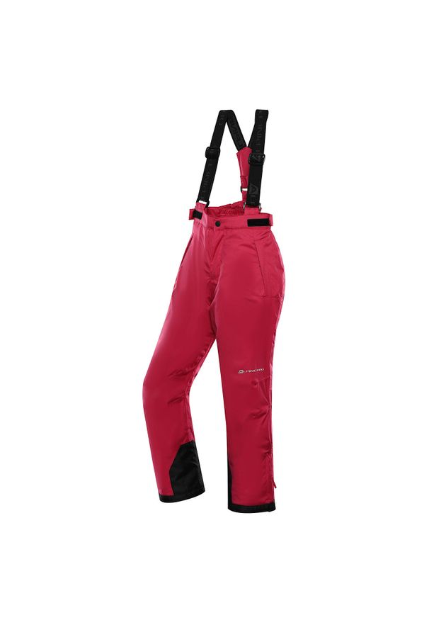 ALPINE PRO - Spodnie dziecięce narciarskie snowboardowe 10.000 Alpine Pro Edeso. Kolor: różowy. Sezon: zima. Sport: narciarstwo, snowboard