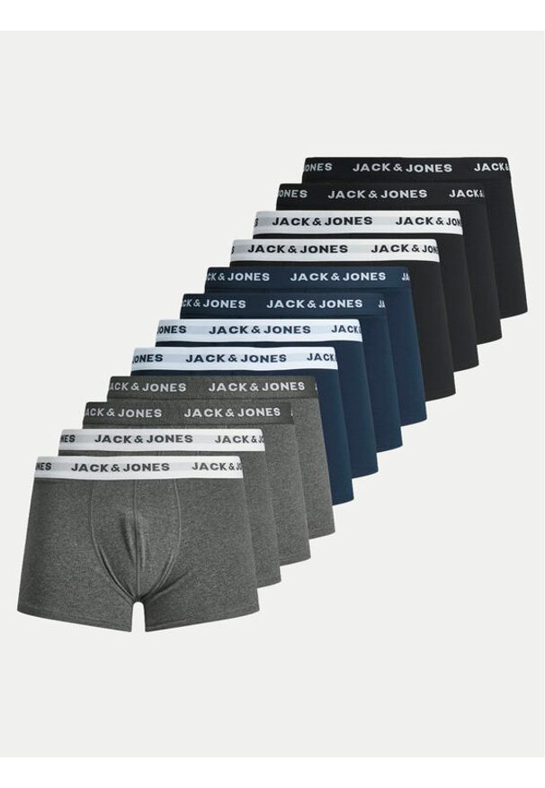 Jack & Jones - Jack&Jones Komplet 12 par bokserek Solid 12189935 Kolorowy. Materiał: bawełna. Wzór: kolorowy