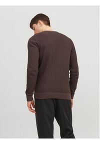 Jack & Jones Sweter 12212816 Brązowy Regular Fit. Kolor: brązowy. Materiał: bawełna
