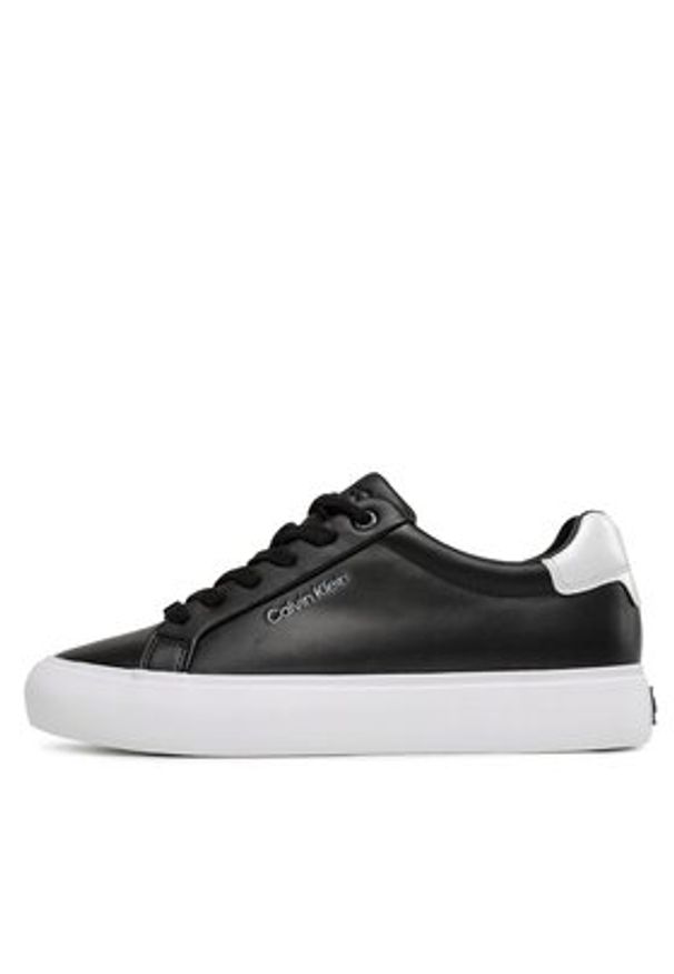 Calvin Klein Sneakersy Vulc Lace Up HW0HW01681 Czarny. Kolor: czarny. Materiał: skóra