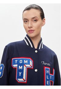 TOMMY HILFIGER - Tommy Hilfiger Kurtka bomber Collegiate Wool Blend Varsity WW0WW40479 Granatowy Regular Fit. Kolor: niebieski. Materiał: wełna #6