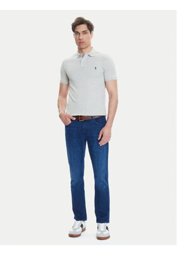 Polo Ralph Lauren Polo 710536856463 Szary Slim Fit. Typ kołnierza: polo. Kolor: szary. Materiał: bawełna