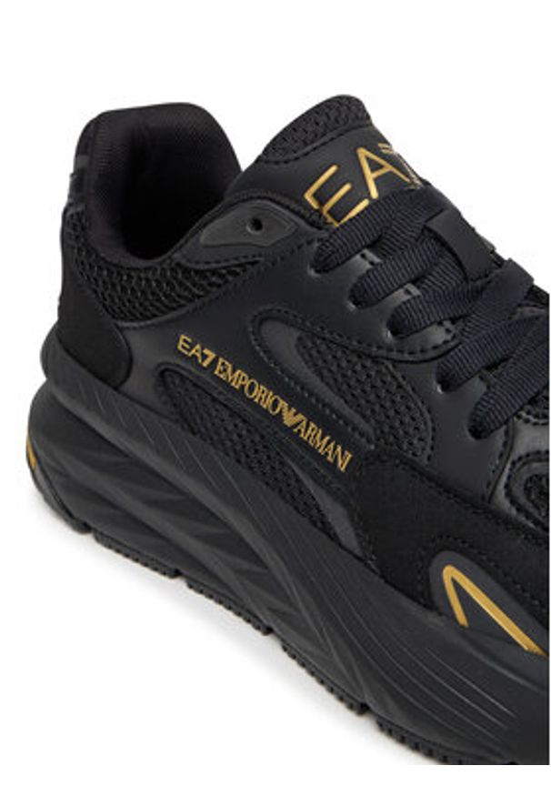 EA7 Emporio Armani Sneakersy 7X000342 AF18617 MZ177 Czarny. Kolor: czarny. Materiał: skóra