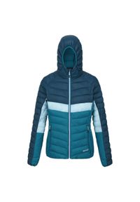 Harrock II Regatta damska turystyczna kurtka zimowa pikowana. Kolor: niebieski. Sezon: zima. Sport: turystyka piesza #1