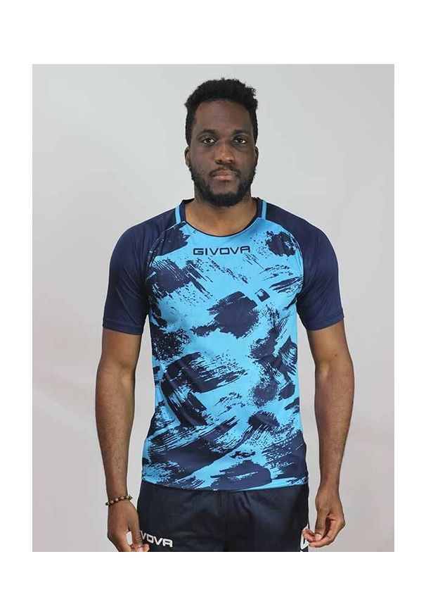 Givova - T-shirt givova sport. Kolor: niebieski. Sport: piłka nożna