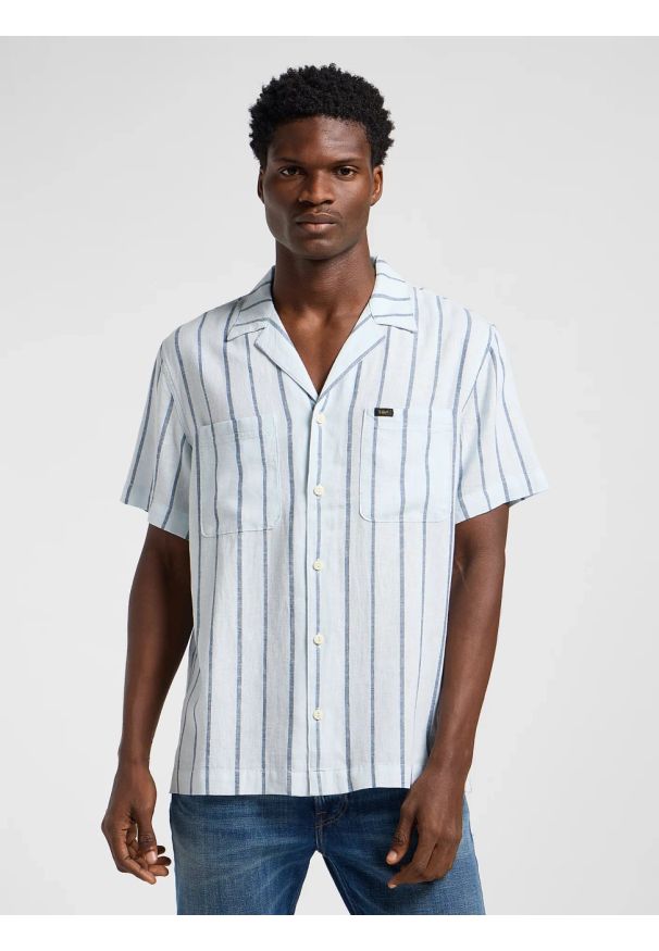 Lee - MESKA KOSZULA LEE 2 PKT CAMP SHIRT ORION BLUE 112364108