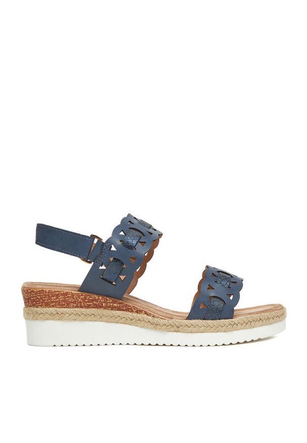 Clara Barson Espadryle WS2189-52 Granatowy. Kolor: niebieski. Materiał: materiał