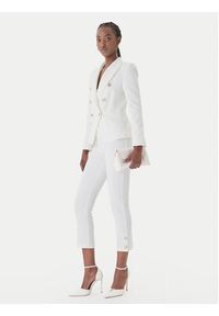 Rinascimento Spodnie materiałowe CFC0128641003 Biały Slim Fit. Kolor: biały. Materiał: materiał #3