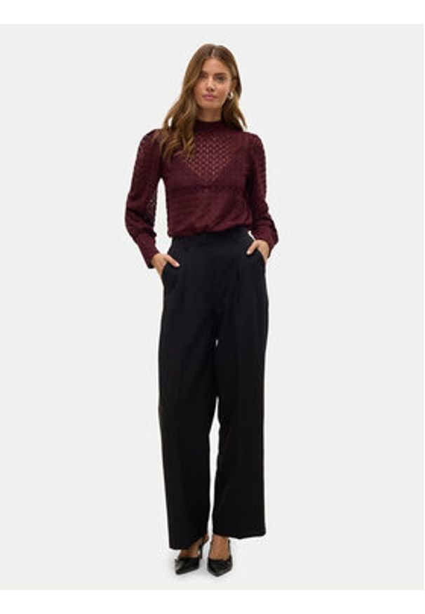 Vero Moda Bluzka Becca 10302894 Fioletowy Regular Fit. Kolor: fioletowy. Materiał: syntetyk
