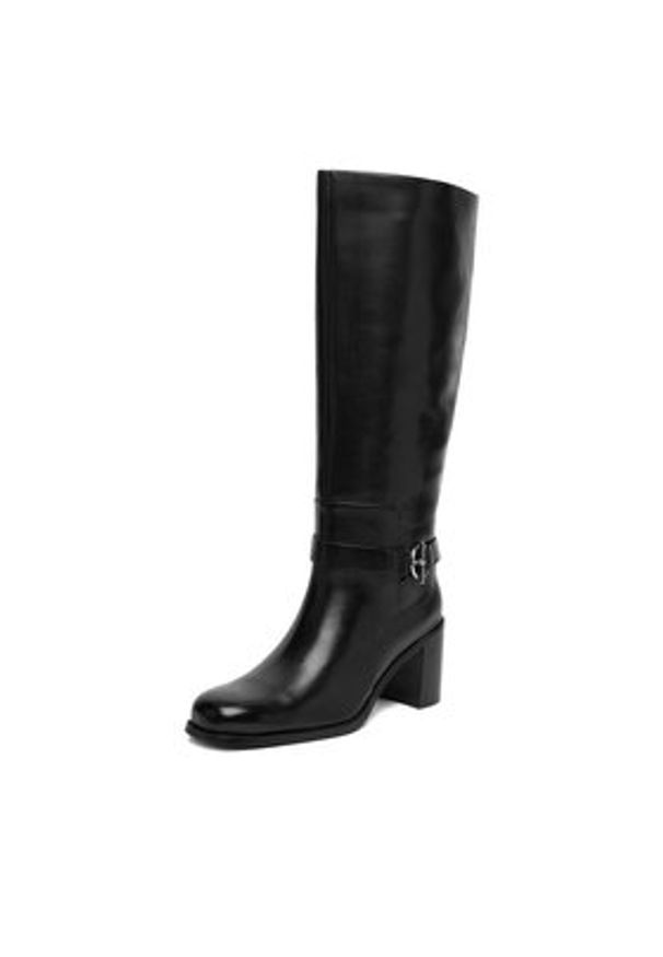 Gino Rossi - GINO ROSSI Kozaki EO-GLC8655C-16-2624 Czarny. Kolor: czarny. Materiał: skóra