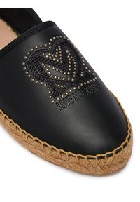 Love Moschino - LOVE MOSCHINO Espadryle JA10532G0OIA0000 Czarny. Kolor: czarny. Materiał: skóra #5