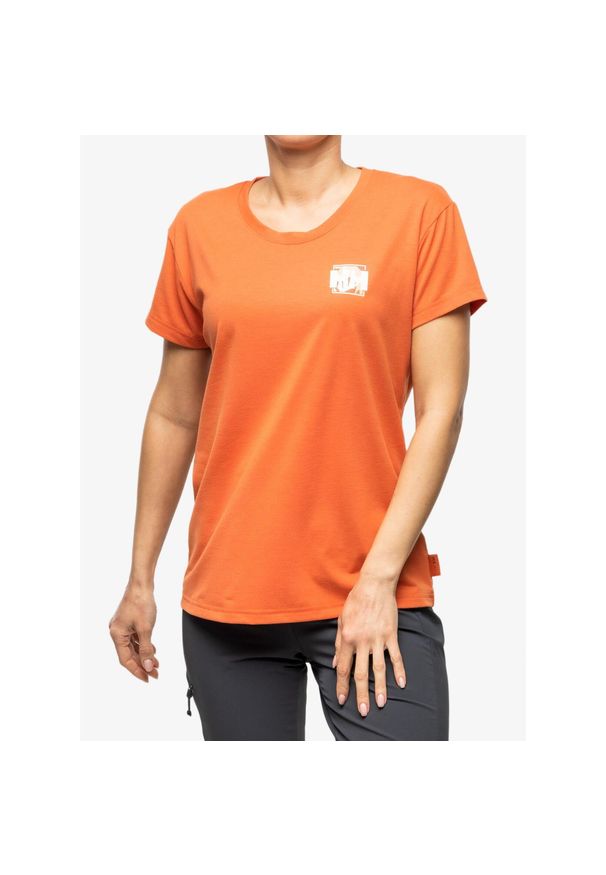 Koszulka damska Helly Hansen Skog Recycled Graph. Kolor: pomarańczowy