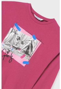 Mayoral longsleeve bawełniany dziecięcy kolor fioletowy. Okazja: na co dzień. Kolor: fioletowy. Materiał: bawełna. Długość rękawa: długi rękaw. Długość: długie. Wzór: nadruk. Styl: casual #5