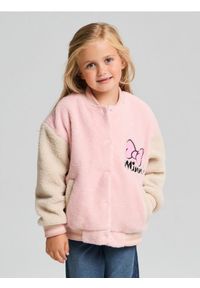 Sinsay - Kurtka bomberka uszyta z misia Minnie Mouse - kremowy. Kolor: kremowy. Wzór: motyw z bajki