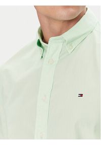 TOMMY HILFIGER - Tommy Hilfiger Koszula MW0MW37584 Zielony Regular Fit. Kolor: zielony. Materiał: bawełna #5
