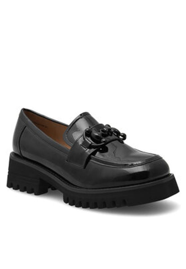 Badura Loafersy WFA2487-1Z Czarny. Kolor: czarny. Materiał: skóra, lakier