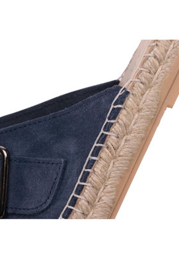 QUAZI Espadryle QZ-63-04-000623 Granatowy. Kolor: niebieski. Materiał: skóra, zamsz