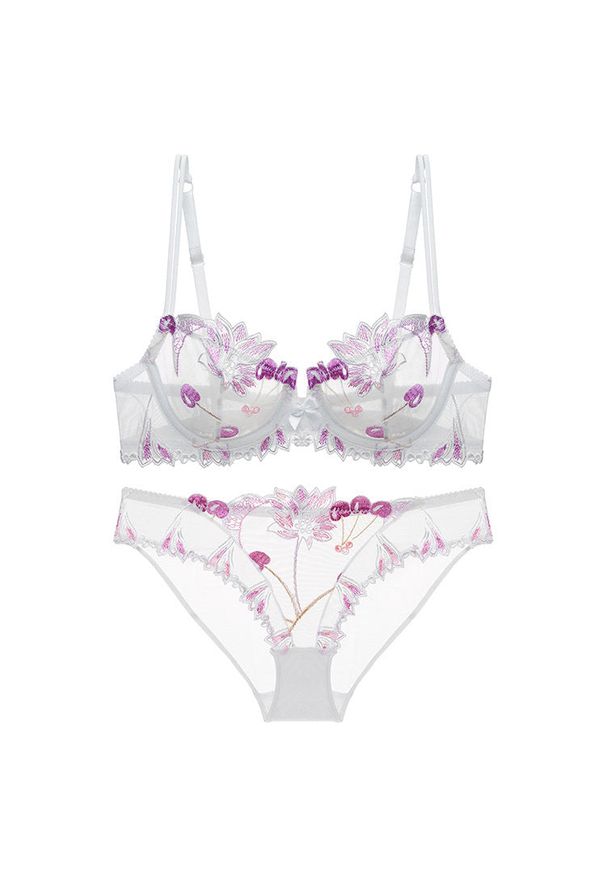 Intica - Komplet bielizny z koronką na specjalne okazje Mallaurie. Kolor: wielokolorowy. Materiał: koronka. Wzór: koronka