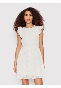 Vero Moda Sukienka letnia Naima 10263155 Biały Regular Fit. Kolor: biały. Materiał: bawełna. Sezon: lato #1
