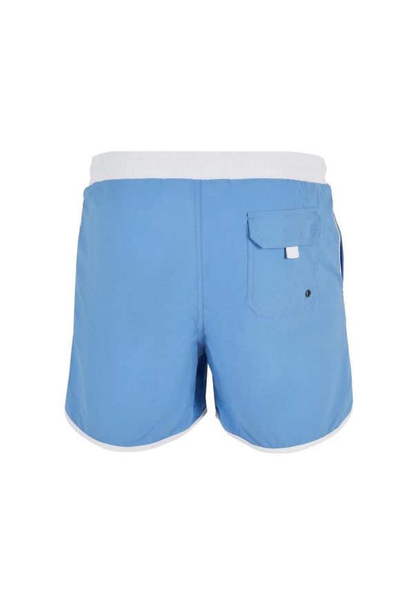 Urban Classics - Męskie Spodenki Kąpielowe W Stylu Retro. Kolor: niebieski, wielokolorowy, biały. Styl: retro