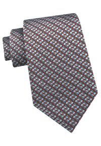 Krawat Męski - Angelo di Monti - Popiel z Drobnym Wzorem. Materiał: tkanina. Styl: elegancki, wizytowy