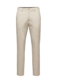 Selected Homme Spodnie materiałowe 16085270 Biały Slim Fit. Kolor: biały. Materiał: materiał #6