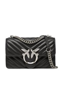 Pinko Torebka Love One Mini Dc PE 23 PLTT 100074 A0GK Czarny. Kolor: czarny. Materiał: skórzane