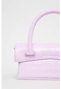 Patrizia Pepe torebka skórzana kolor fioletowy. Kolor: fioletowy. Materiał: skórzane #2