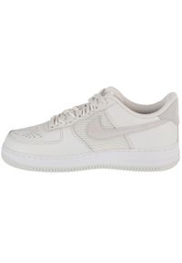 Nike - Buty sportowe Sneakersy męskie, Air Force 1 Low x Slam Jam. Kolor: biały. Materiał: guma, skóra, tkanina, materiał, syntetyk. Model: Nike Air Force. Sport: turystyka piesza