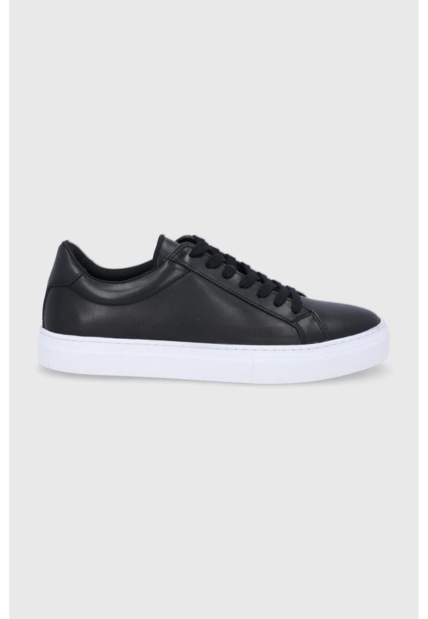 vagabond - Vagabond buty skórzane PAUL 2.0 kolor czarny. Nosek buta: okrągły. Zapięcie: sznurówki. Kolor: czarny. Materiał: skóra. Obcas: na obcasie. Wysokość obcasa: niski