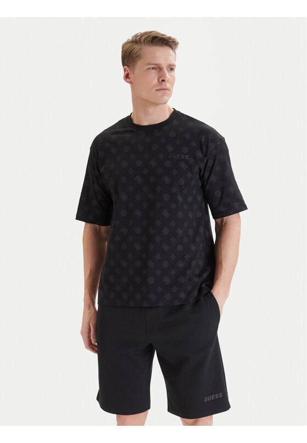 Guess T-Shirt Z6GI07 K2852 Czarny Relaxed Fit. Kolor: czarny. Materiał: bawełna