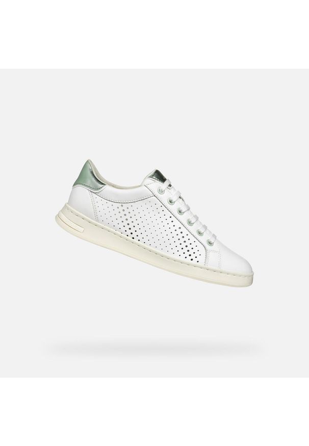 Trenerzy damscy Geox Jaysen B. Kolor: biały, wielokolorowy, zielony. Sport: turystyka piesza