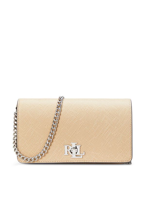 Lauren Ralph Lauren - LAUREN RALPH LAUREN Torebka 432966784005 Beżowy. Kolor: beżowy. Materiał: skórzane