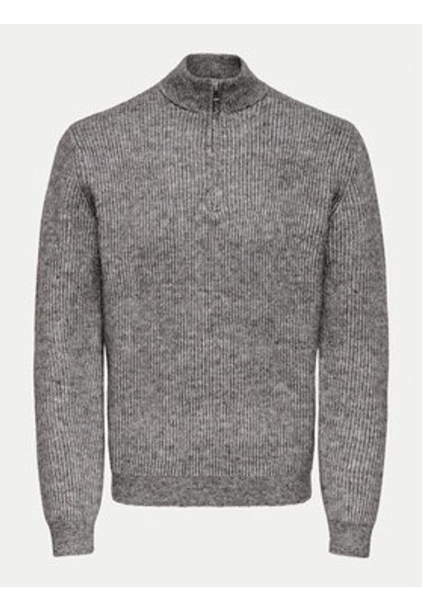Only & Sons Sweter 22027686 Szary Regular Fit. Kolor: szary. Materiał: syntetyk