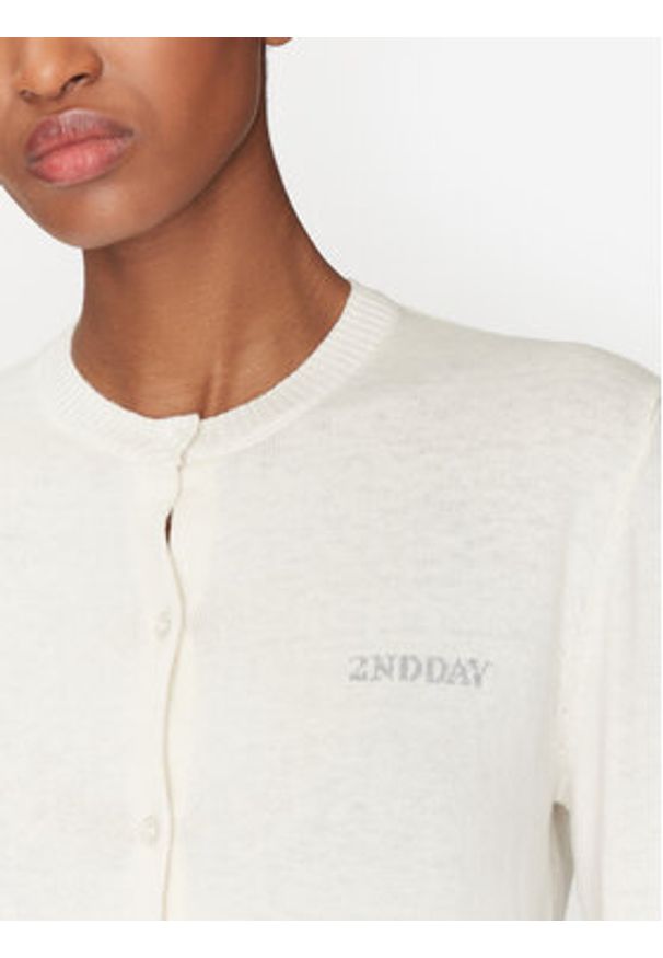 2NDDAY Kardigan Vinny 2252341408 Écru Regular Fit. Materiał: bawełna