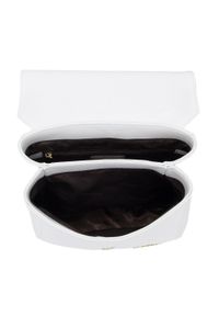 Wittchen - Damski plecak skórzany dwukomorowy prosty. Kolor: biały. Materiał: skóra. Wzór: aplikacja #4