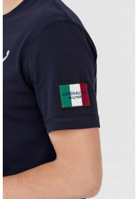 Aeronautica Militare - AERONAUTICA MILITARE Granatowy t-shirt męski. Kolor: niebieski. Długość rękawa: krótki rękaw. Długość: krótkie #3