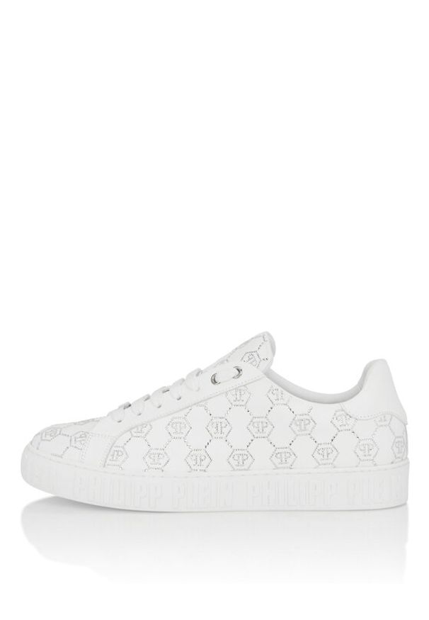 Philipp Plein - PHILIPP PLEIN Sneakersy SAFS USC0920 PLE005N Biały. Kolor: biały. Materiał: skóra