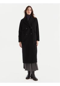 Weekend Max Mara Płaszcz wełniany Zufolo 2525016092 Czarny Regular Fit. Kolor: czarny. Materiał: wełna