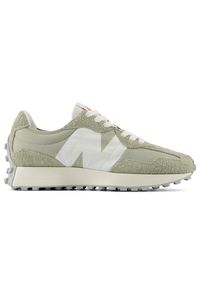 Buty unisex New Balance U327LM – zielone. Okazja: na co dzień. Kolor: zielony. Materiał: guma, zamsz, skóra, materiał. Szerokość cholewki: normalna