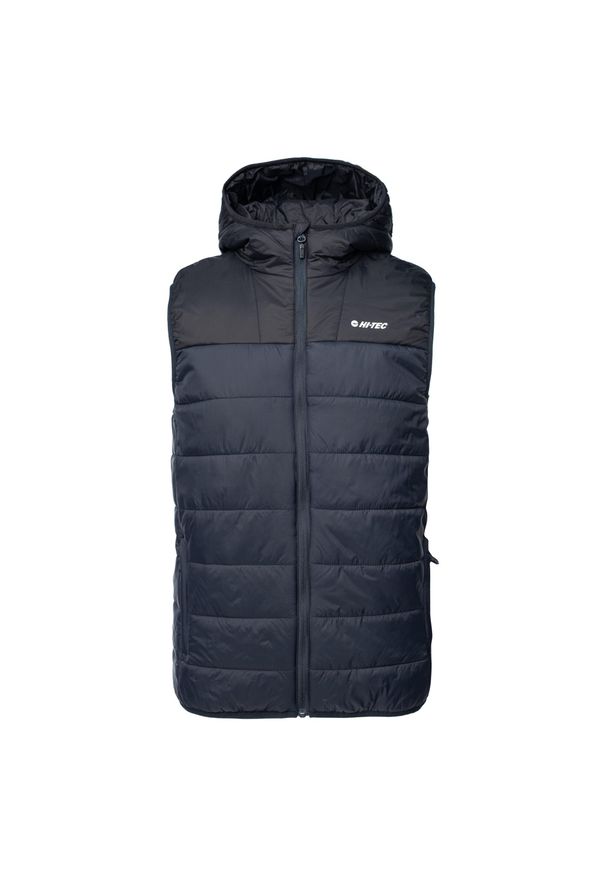 Hi-tec - Bezrękawnik Męska Pikowanie Savaro. Kolor: niebieski, wielokolorowy, czarny. Długość rękawa: bez rękawów. Styl: sportowy. Sport: turystyka piesza