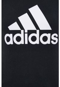 Adidas - adidas T-shirt bawełniany GL0722 kolor czarny. Okazja: na co dzień. Kolor: czarny. Materiał: bawełna. Wzór: nadruk. Styl: casual #4