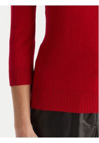ACCESS FASHION Golf 54-8072 Czerwony Slim Fit. Typ kołnierza: golf. Kolor: czerwony. Materiał: wiskoza #3