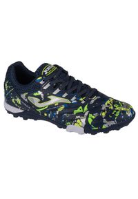 Buty piłkarskie męskie Joma Maxima. Kolor: zielony, niebieski, wielokolorowy. Materiał: materiał, syntetyk. Szerokość cholewki: normalna. Sport: piłka nożna
