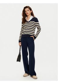 TOMMY HILFIGER - Tommy Hilfiger Sweter WW0WW40098 Beżowy Regular Fit. Kolor: beżowy. Materiał: bawełna