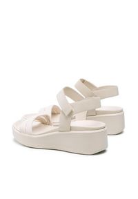 ecco - ECCO Sandały Flowt Wedge Lx W 27330359113 Beżowy. Kolor: beżowy. Materiał: skóra, nubuk #6