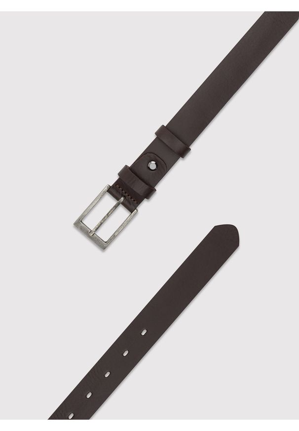 Pako Lorente - PAKO LORENTE – Pasek męski w kolorze brązowym. Kolor: brązowy. Materiał: skóra. Styl: elegancki, klasyczny