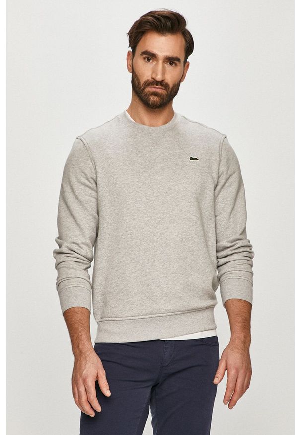 Lacoste - Bluza. Okazja: na co dzień. Kolor: szary. Wzór: aplikacja. Styl: casual